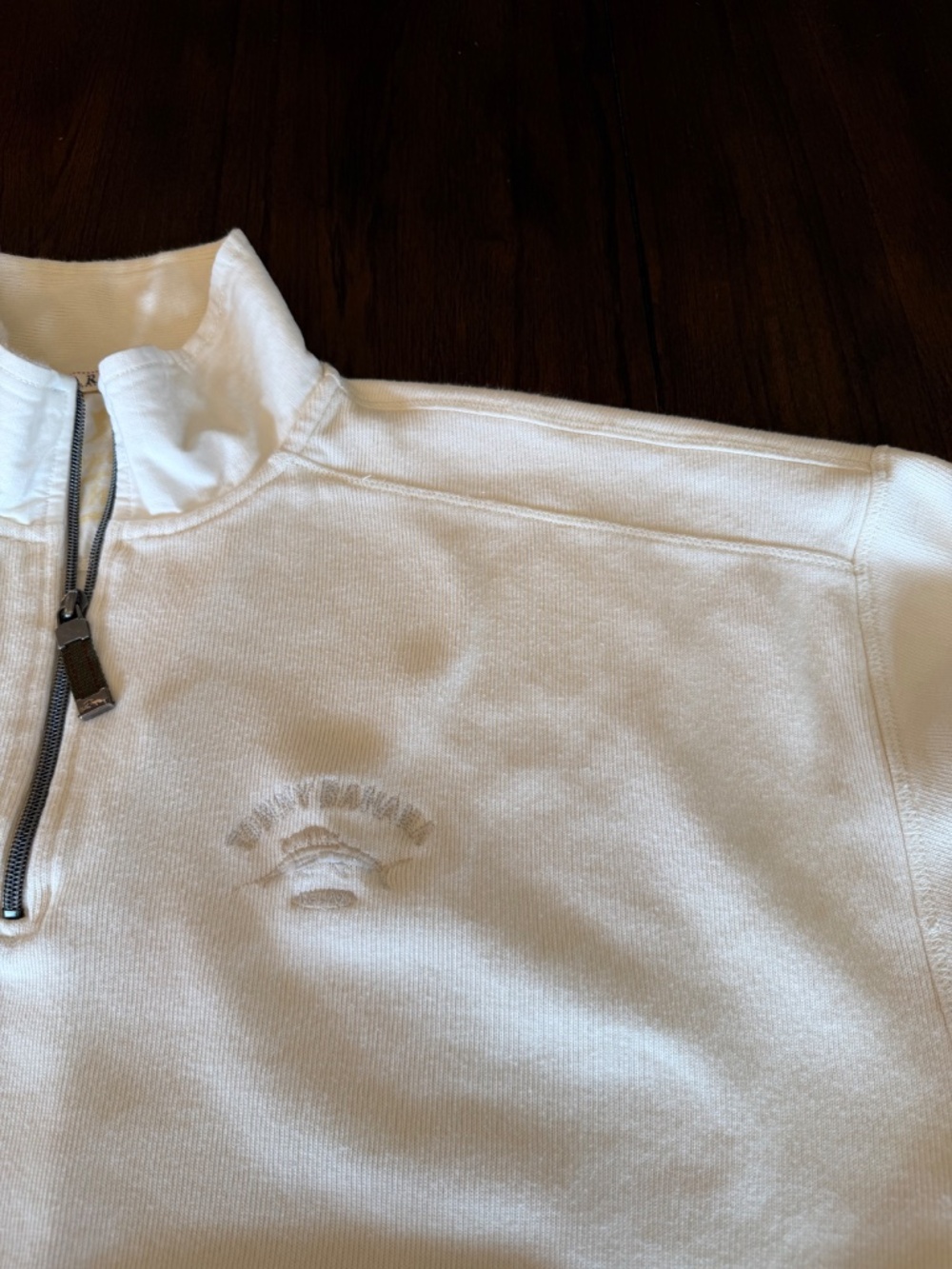 Tommy Bahama Men's Ivory Pullover Aruba Half Zip Knit Relax Fit, Size XL - Picture 7 of 15